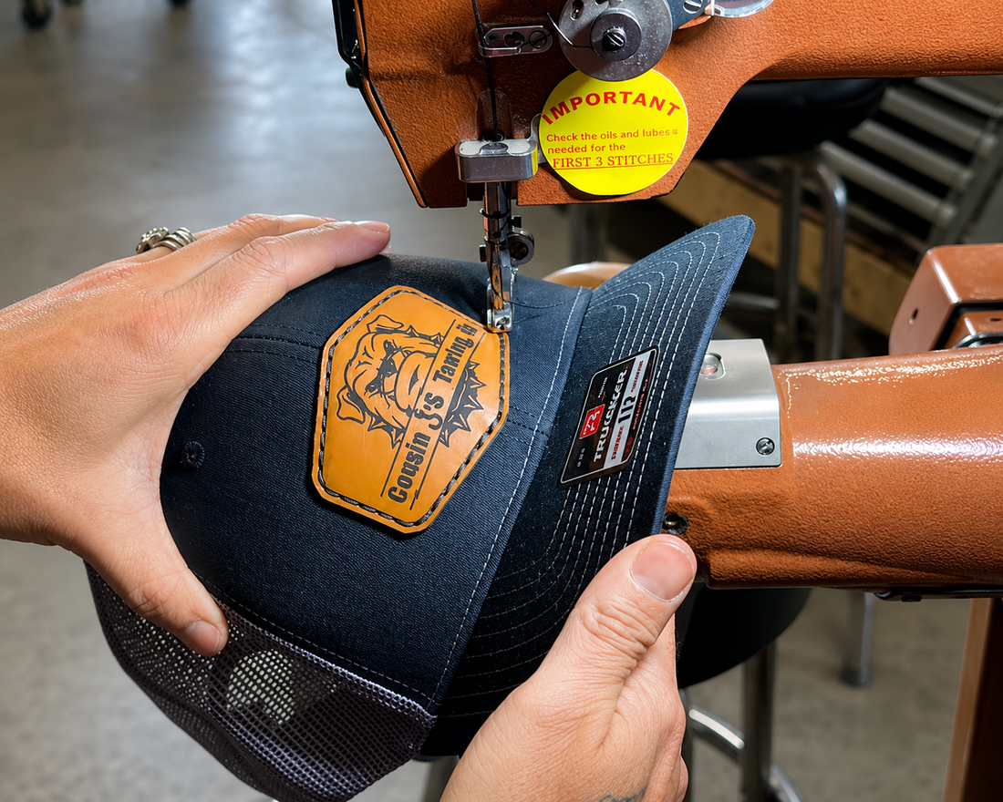 Custom Leather Patch Hats for Businesses | Elite Engraving 24