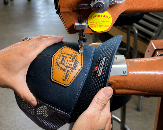 Custom Leather Patch Hats for Businesses | Elite Engraving 24